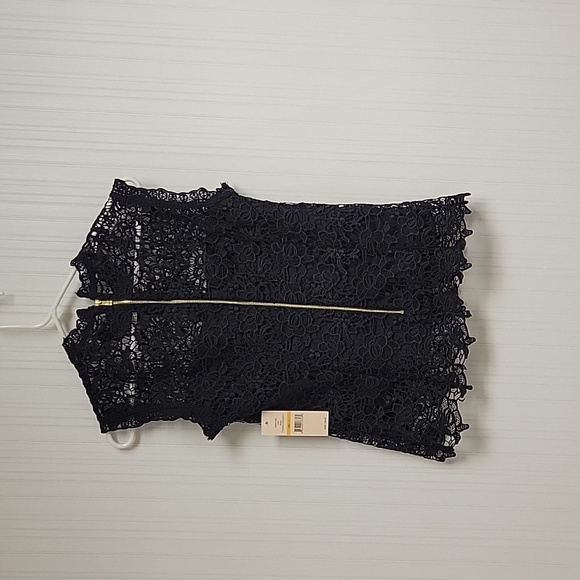 New with tags black lace lined sz small Nanette Lepore sleeveless top - Picture 3 of 8